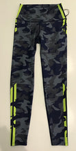 Load image into Gallery viewer, WITH High Waist Legging- Navy/Gray Camo w Neon Accent