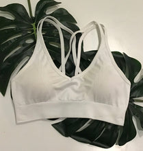 Load image into Gallery viewer, Vimmia Vinyasa Plunge Bra - White