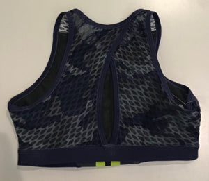 WITH High Neck Bra- Gray/Navy Camo w/ Neon Accent