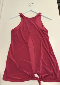 Onzie Tie Back Tank - Magenta Onesize