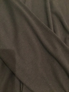 Terez Ribbed Sleeve Twist Front Sweatshirt - Black