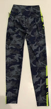 Load image into Gallery viewer, WITH High Waist Legging- Navy/Gray Camo w Neon Accent