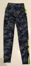 Load image into Gallery viewer, WITH High Waist Legging- Navy/Gray Camo w Neon Accent