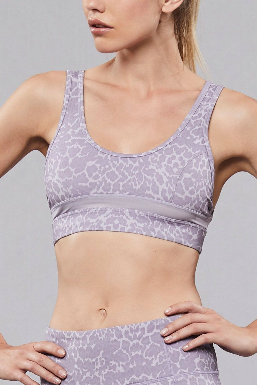 Varley- Willow Bra- Lavender Leopard