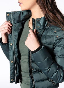 Nux Crop Puffer Jacket - Forest