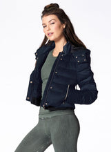 Load image into Gallery viewer, Nux Crop Puffer Jacket - Navy