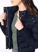 Load image into Gallery viewer, Nux Crop Puffer Jacket - Navy