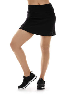K-DEER Laser Cut Skort in Black