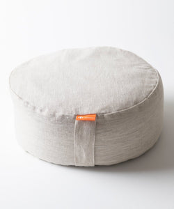 Halfmoon Linen Mod Meditation Cushion - Natural Linen