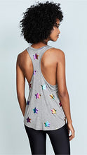 Load image into Gallery viewer, Terez Foil Rainbow Stars Racerback
