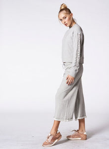 Nux Luxe Lattice Sweatshirt - Grey